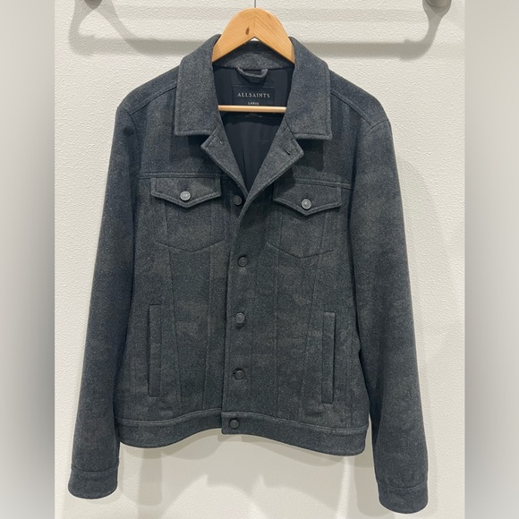Allsaints Men Wool Blend Jacket